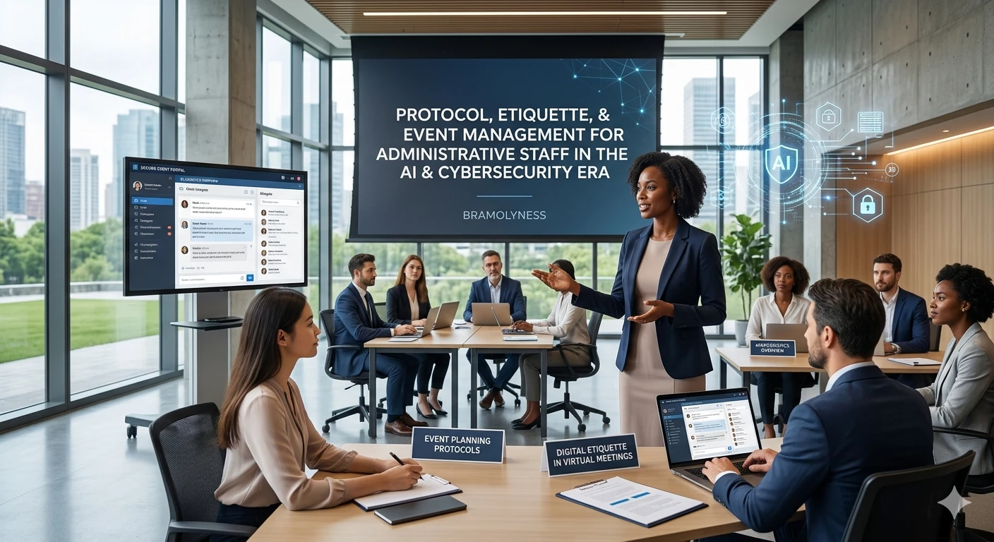 Protocol, Etiquette, and Event Management for Administrative Staff in the AI and Cybersecurity Era